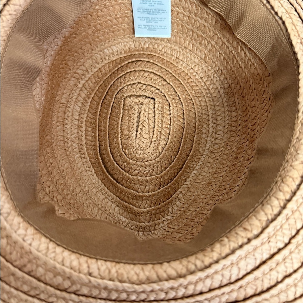 Madewell Brown Straw Hat with Cream Band - Picture 3 of 6